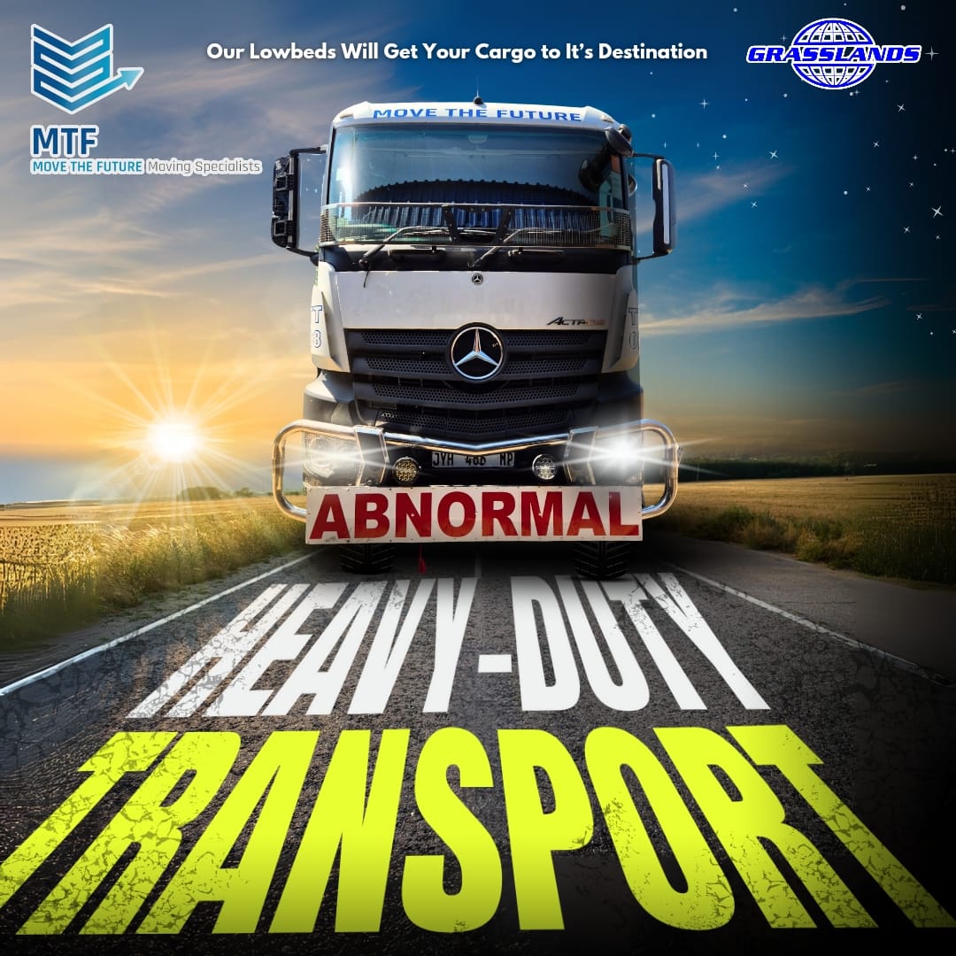 social media post design for grasslands mtf bethal showing truck and abnormal heavy duty transport